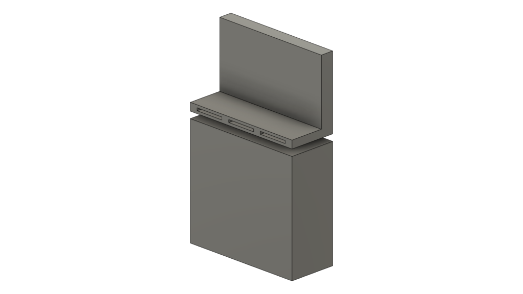 分割式カウンタートップとベース什器