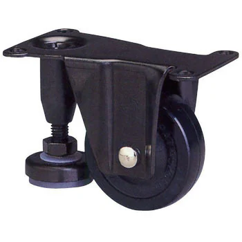 展示什器に使えるレベラー付きキャスター内村製作所
600AFシリーズ アジャスターフット付固定キャスター(ゴム車)